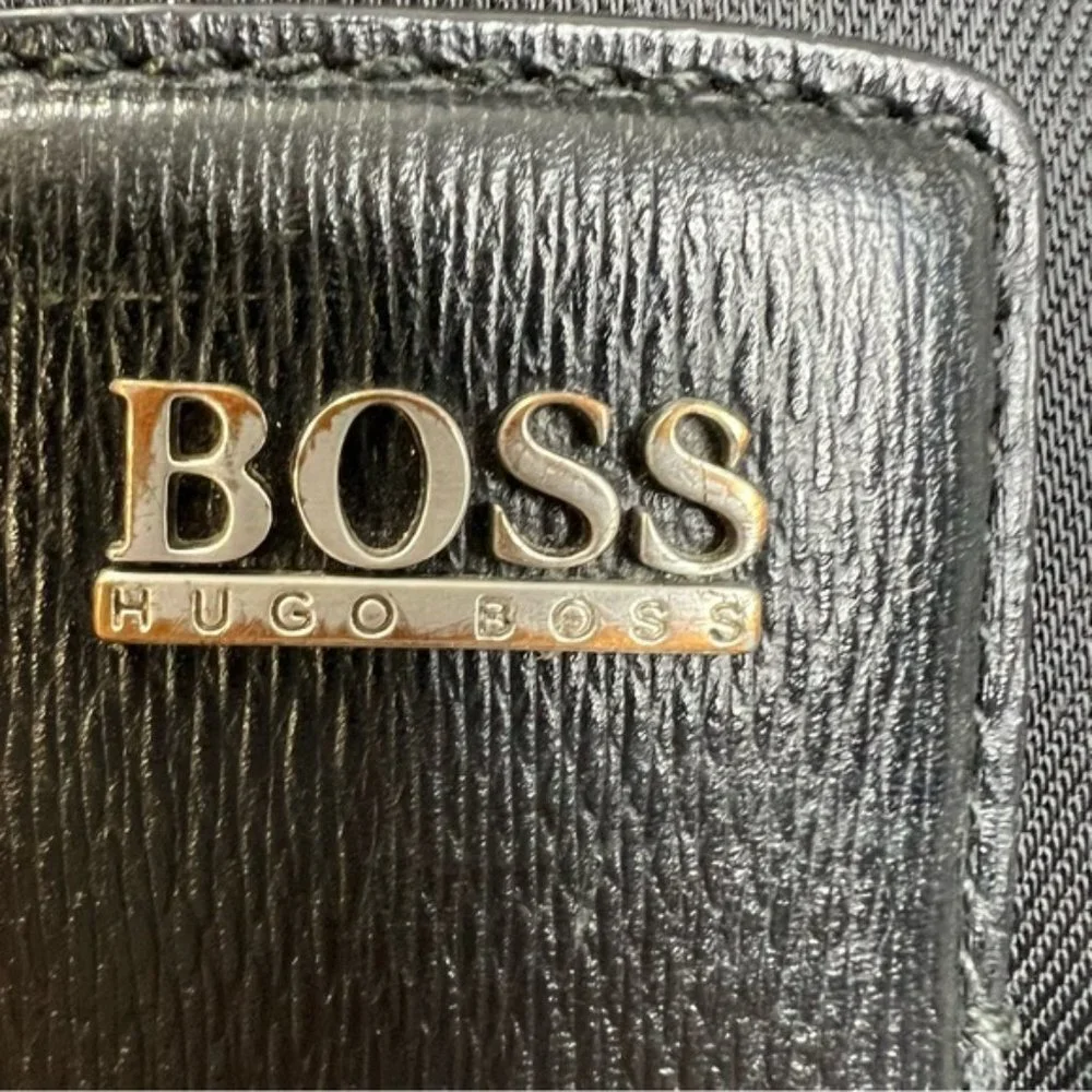 BOSS Hugo Boss black crossbody flap messenger bag - Picture 13 of 16